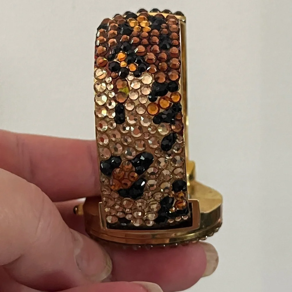 Gold and Black Crystal Watch vintage from Cache